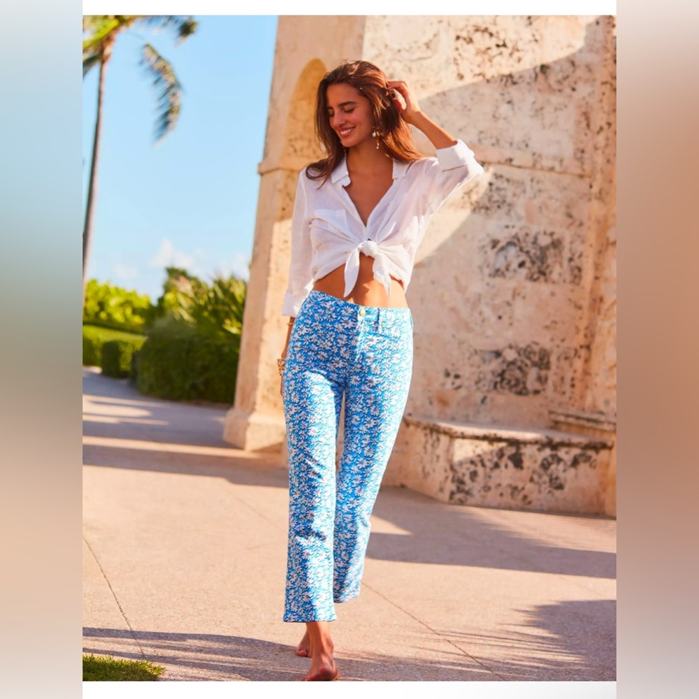 🌼 Lilly Pulitzer Annet High Rise Crop Flare Jean